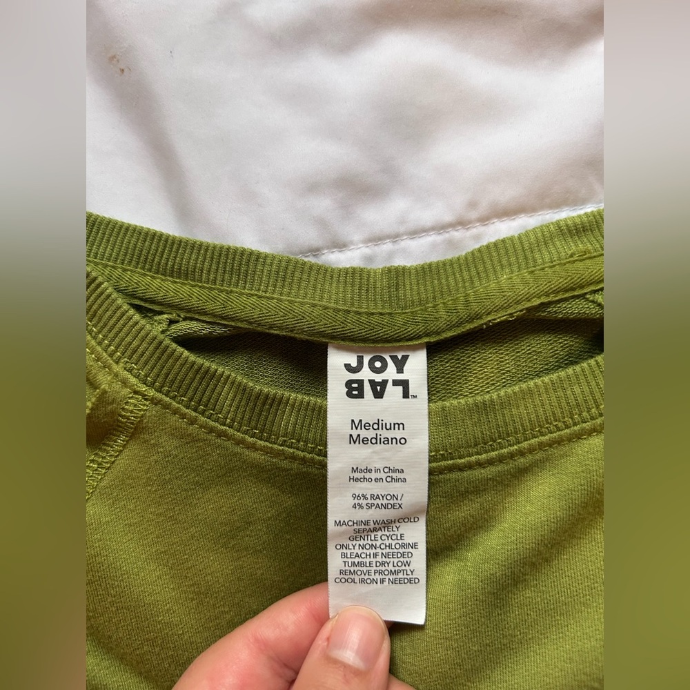 JoyLab Sage Green Sweater - Picture 3 of 9